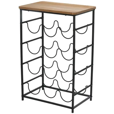 Stojak Na Wino Z Brązowym Blatem 40X26XH60 cm