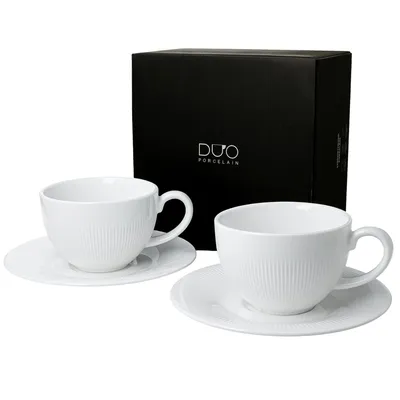 Zestaw 2 Filiżanek Ze Spodkami Raphael 240 ml