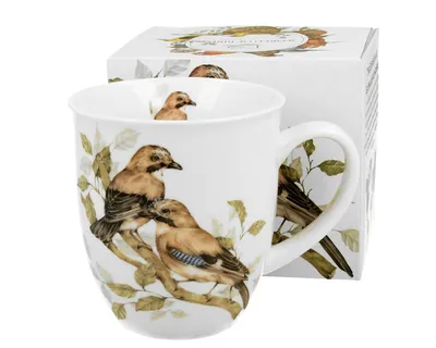 Porcelanowy Kubek Animals Sójki 400 ml