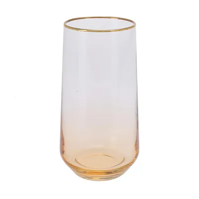 Szklanka Long Drink Ze Złotą Obwódką