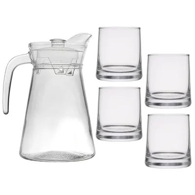 Komplet Dzbanek 1,5l I 4 Szklanki 275 ml