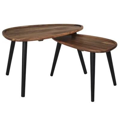 Zestaw 2 Stolików Kawowych Loft Duo