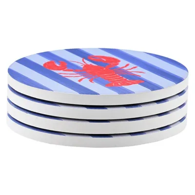 Ceramiczne Podkładki Pod Kubek 4 szt. Nautical Lobster