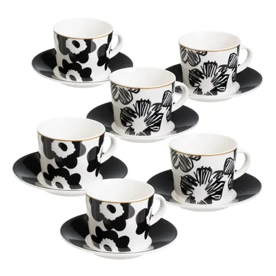 Zestaw Ceramicznych Filiżanek Pansy 6x100 ml