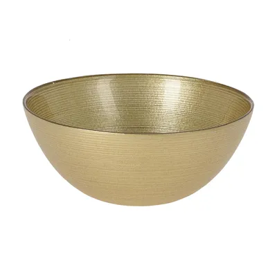 Miska Szklana Na Przekąski 15 cm - Złota