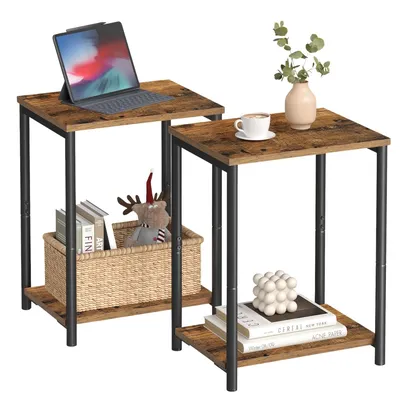 Komplet 2 Stolików Nocnych Pomocniczych Loft