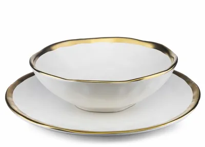 Zestaw Dwóch Talerzy LISSA WHITE GOLD