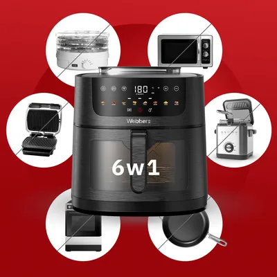 Frytkownica Beztłuszczowa 8l Air Fryer 1800W +WIFI +8 Programów PARA