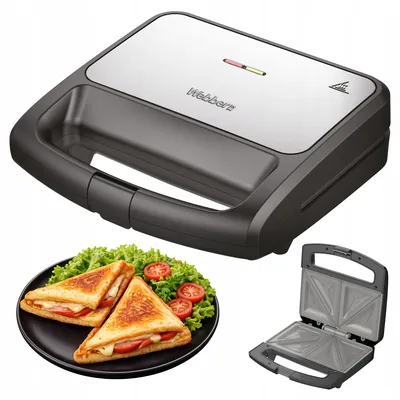 Opiekacz Do Kanapek Toster Tivaro SR1 750W Ceramiczny Inox Na 2 Tos