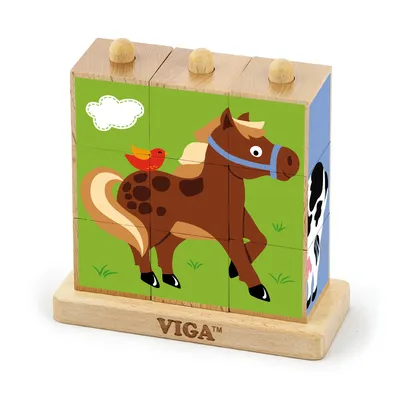 VIGA 50833 Kostki Logiczne - Farma