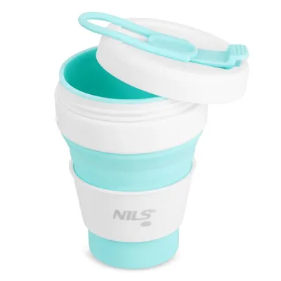 NC4103 Kubek Silikonowy Składany 355ml NILS Camp - Miętowy