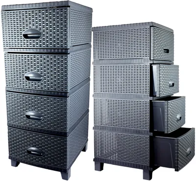 Komoda Rattan Turan Antracyt
