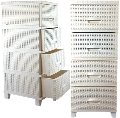 Komoda Rattan Turan - Biała