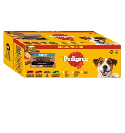 PEDIGREE Dogcare Karma Dla Psa W Saszetkach – Kawałki W Sosie, Dla Dorosłych Psów (Adult)