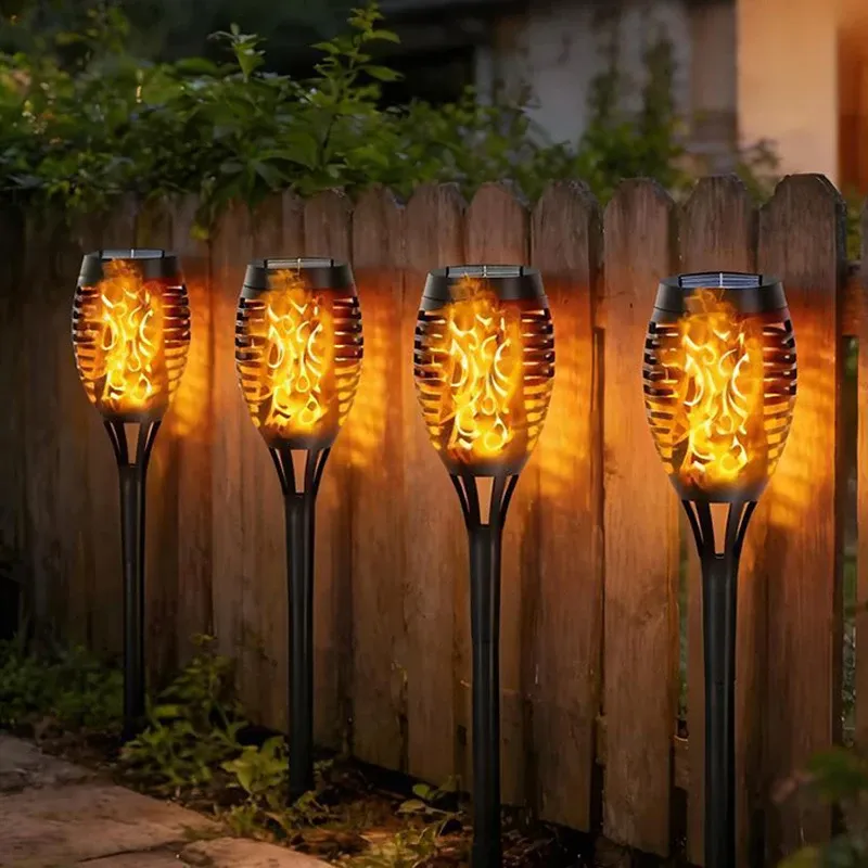6 x Lampa Solarna Ogrodowa Wbijana LED Pochodnia