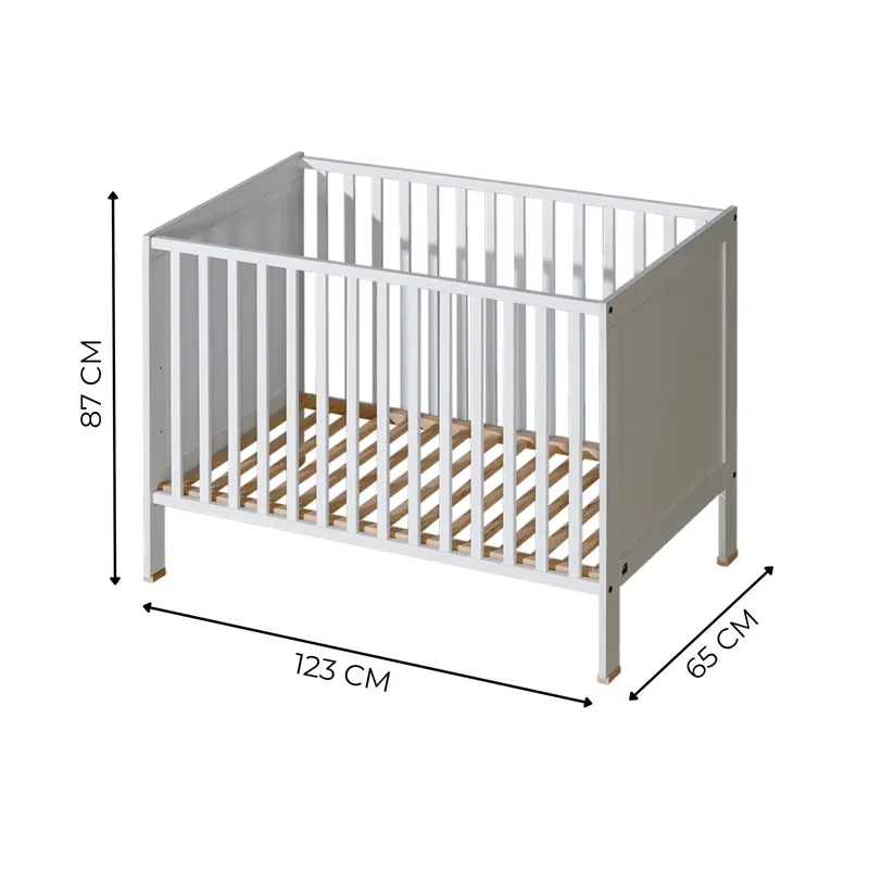 Łóżeczko BASIC 120×60 - Biały