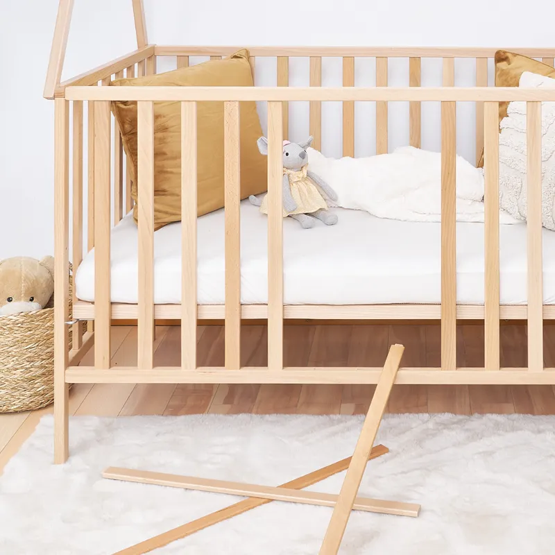 Łóżeczko TIPI 120×60 Naturalne Drewno
