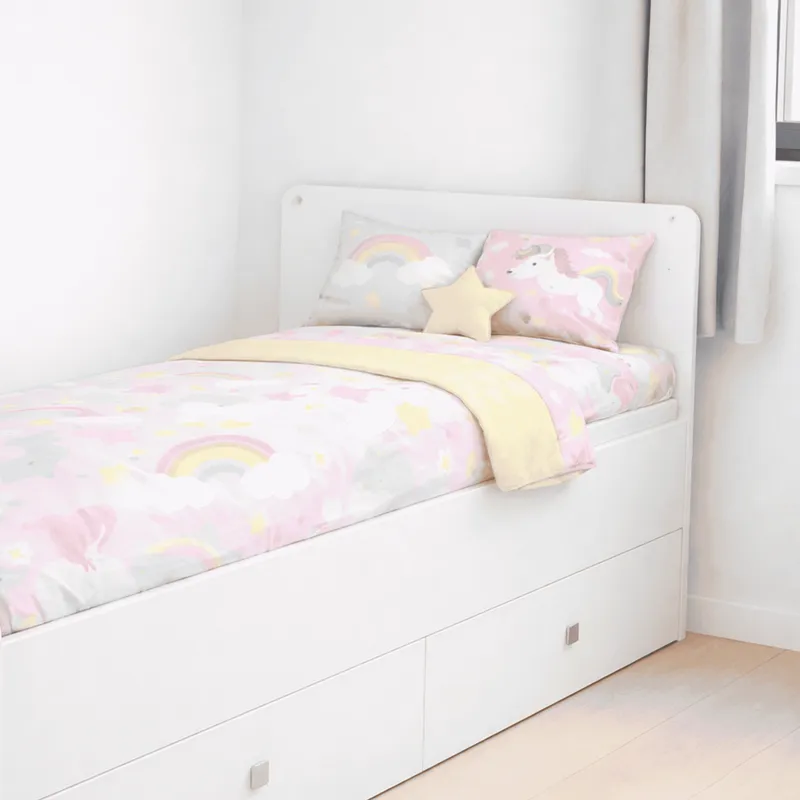 Łóżeczko SMART 4w1 (Łóżeczko 120×60 + Komoda / Łóżko 170×60) Biały