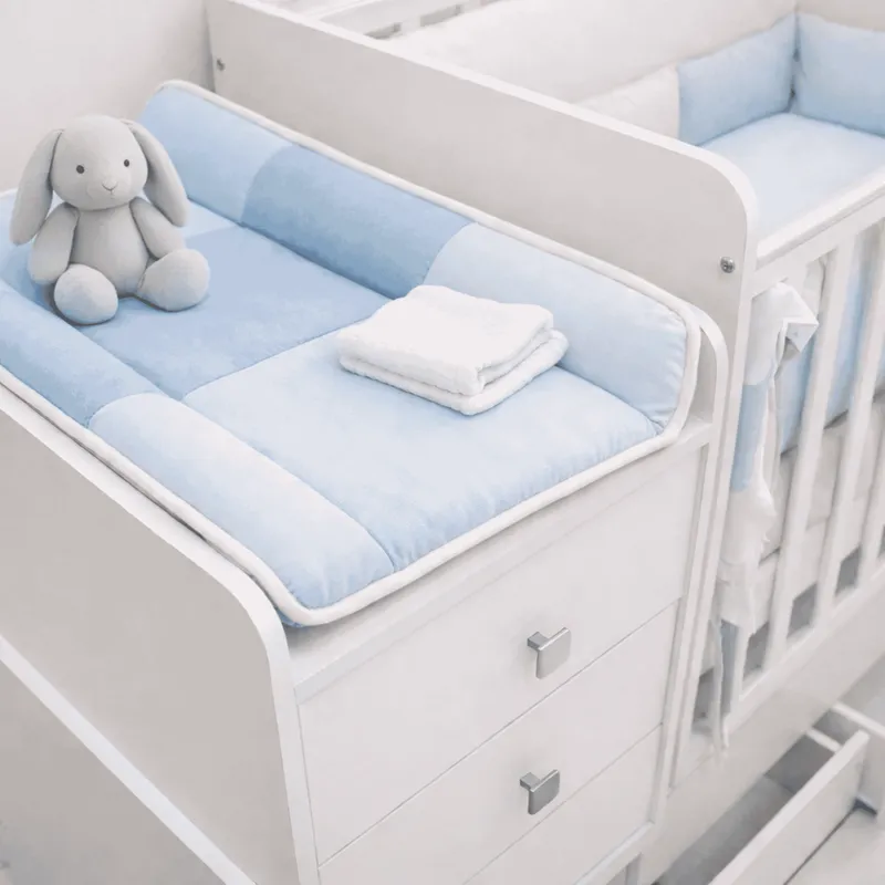 Łóżeczko SMART 4w1 (Łóżeczko 120×60 + Komoda / Łóżko 170×60) Biały