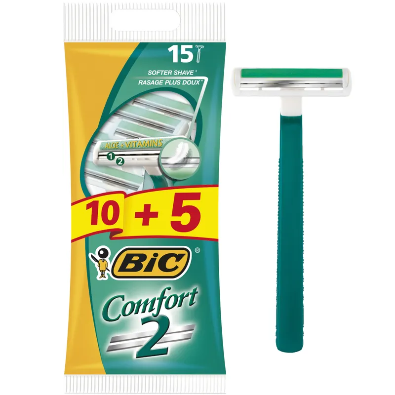 BIC Maszynka Jednorazowa Do Golenia Comfort 2 - 15 Sztuk
