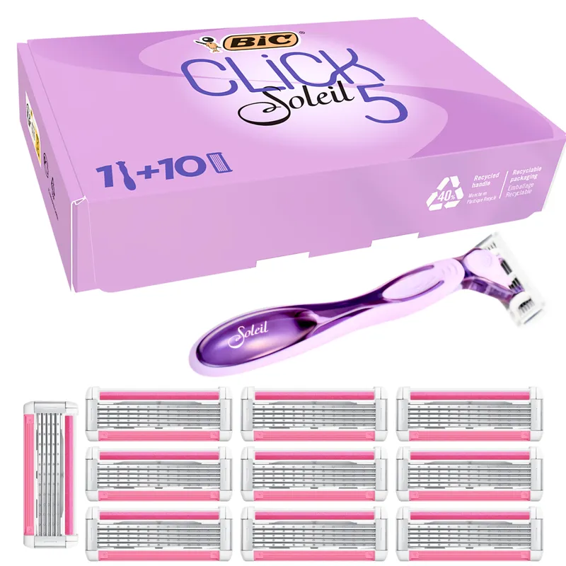 BIC Maszynka Do Golenia Click Soleil 5 Rączka + 10 Wkładów