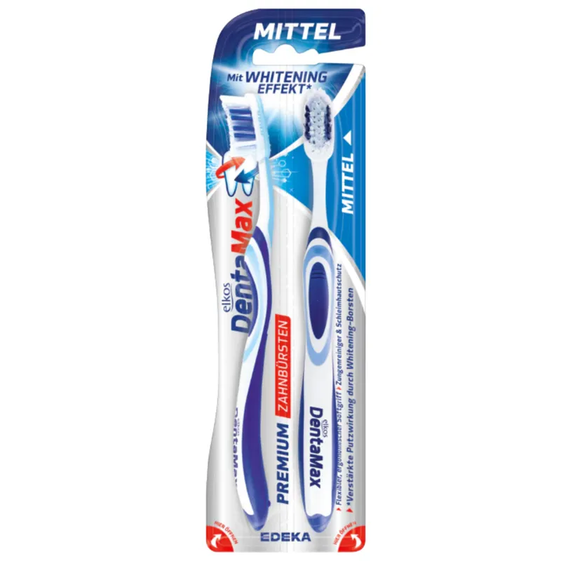 ELKOS DentaMax Premium Szczoteczki Do Zębów Średnie 2 szt