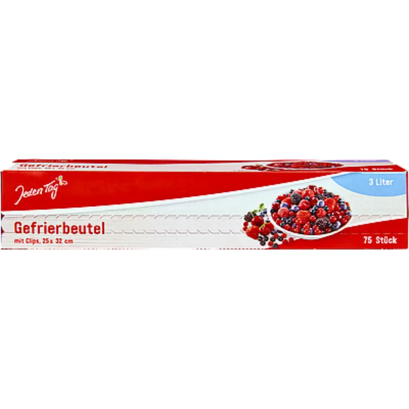 JEDEN TAG Worki Do Mrożenia Z Klipsem 3 l 75 szt