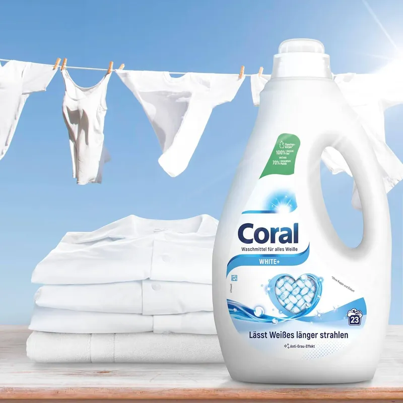 CORAL White+ With Anti-Grey Effect Żel Do Prania 1,15 l