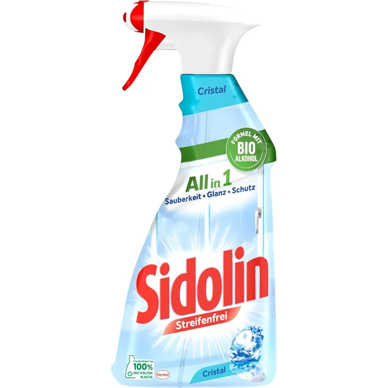 SIDOLIN Cristal Płyn Do Szyb I Luster Bez Smug 500 ml