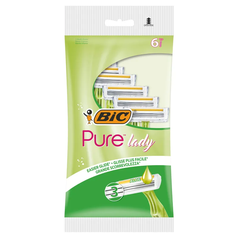 BIC Maszynka Jednorazowa Do Golenia Pure Lady 6 Sztuk
