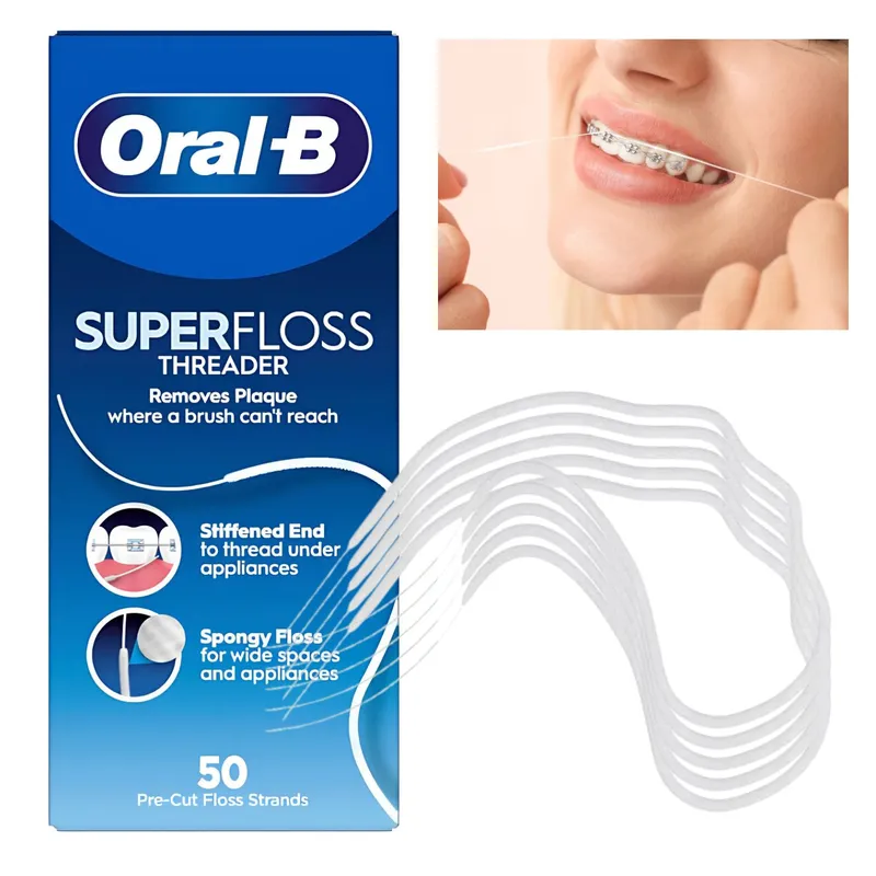 ORAL-B Super Floss Nić Dentystyczna Do Aparatów Ortodontycznych I Mostów 50 szt