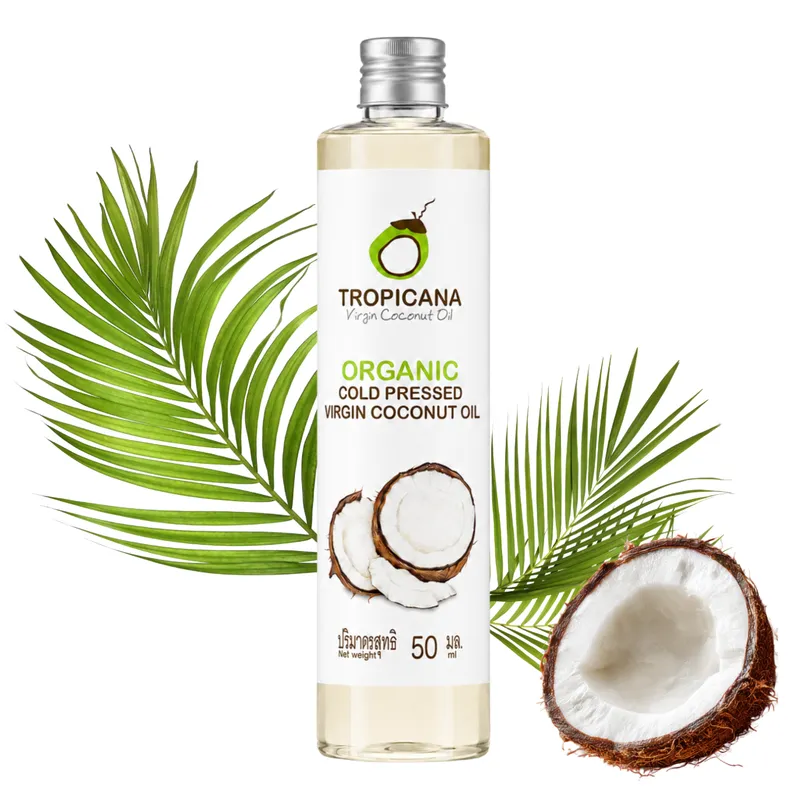 TROPICANA Virgin Coconut Oil Bio Olej Kokosowy Do Włosów, Skóry Wegański 50 ml