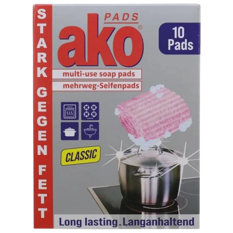 AKO Classic Pads Nawilżone Gąbki Czyszczące 10 szt