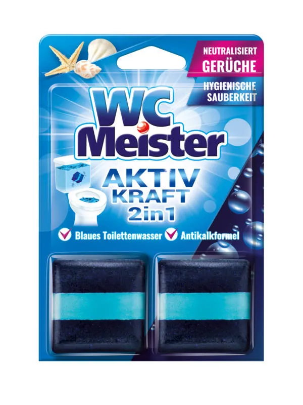WC MEISTER Aktiv Kraft 2 In 1 Blaues 2X 50 g