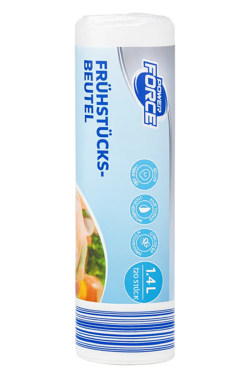 POWER FORCE Woreczki Śniadaniowe 1,4 l 120 szt