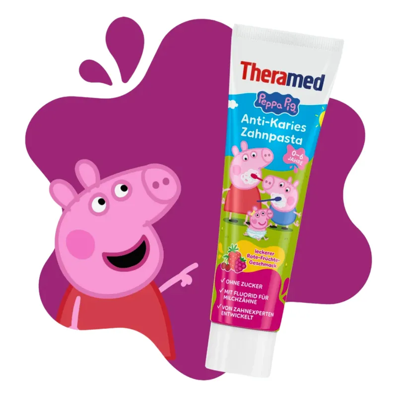 THERAMED Kinder Peppa Pig Pasta Do Zębów Dla Dzieci 0-6 Lat 50 ml