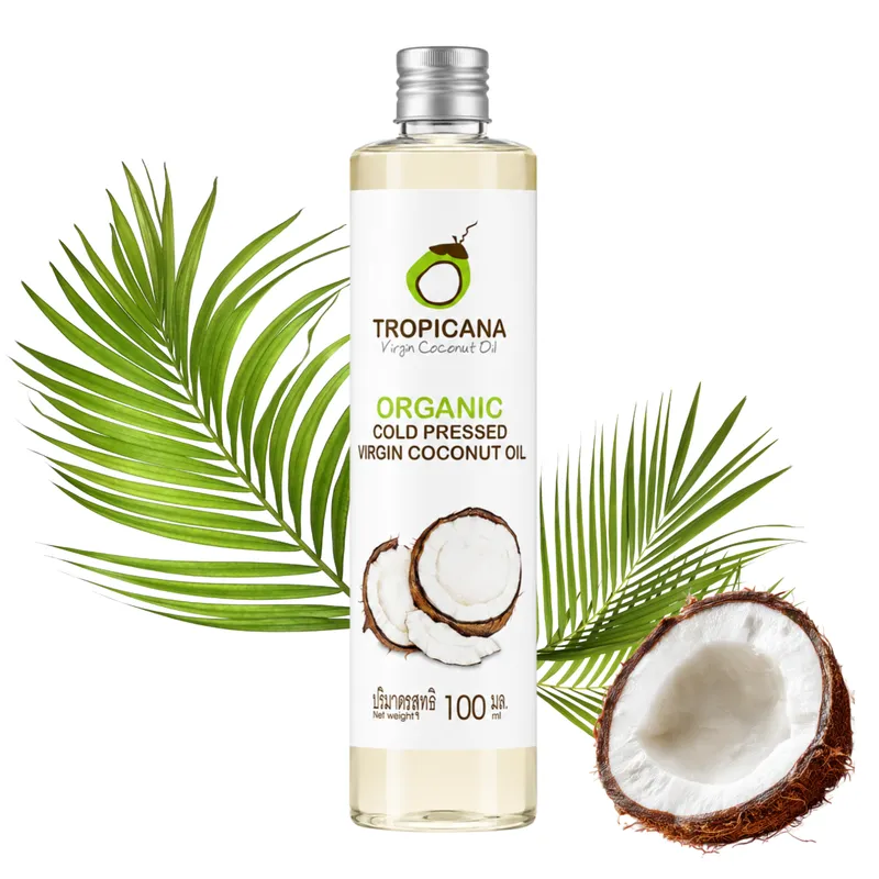 TROPICANA Virgin Coconut Oil Bio Olej Kokosowy Do Włosów, Skóry Wegański 100 ml
