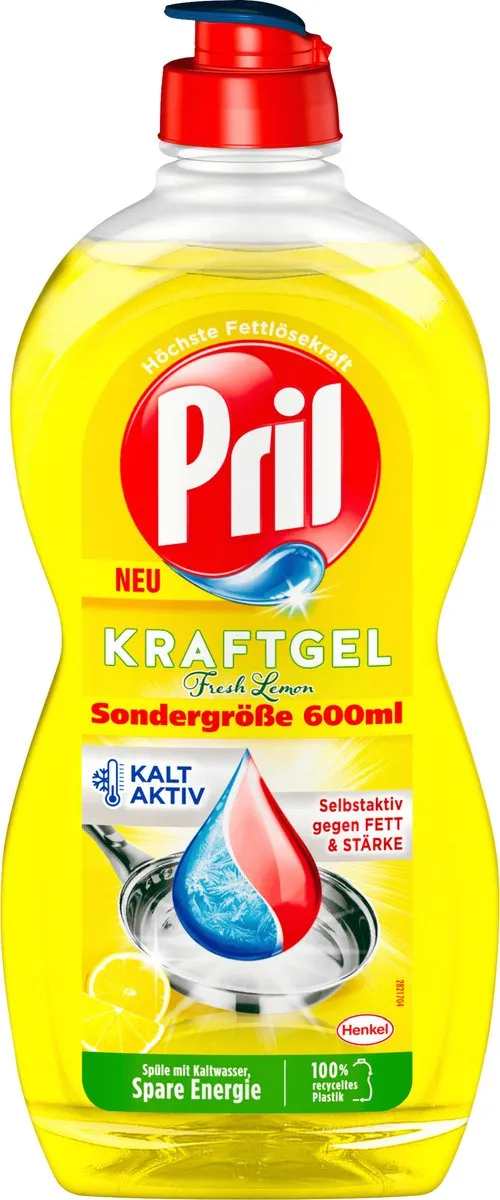 PRIL Kraft-Gel Fresh Lemon Płyn Do Naczyń 600 ml