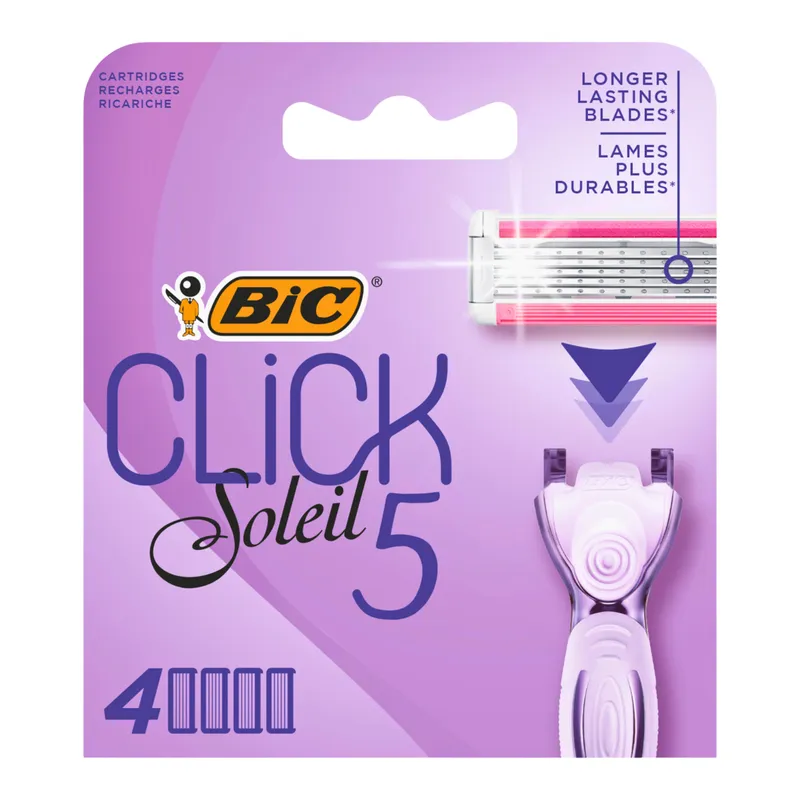 BIC Wkłady Do Maszynki Do Golenia Click Soleil 5 - 4 Wkłady