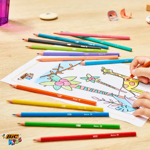 BIC Kids Tropicolors Kredki Ołówkowe Pudełko 12 Sztuk