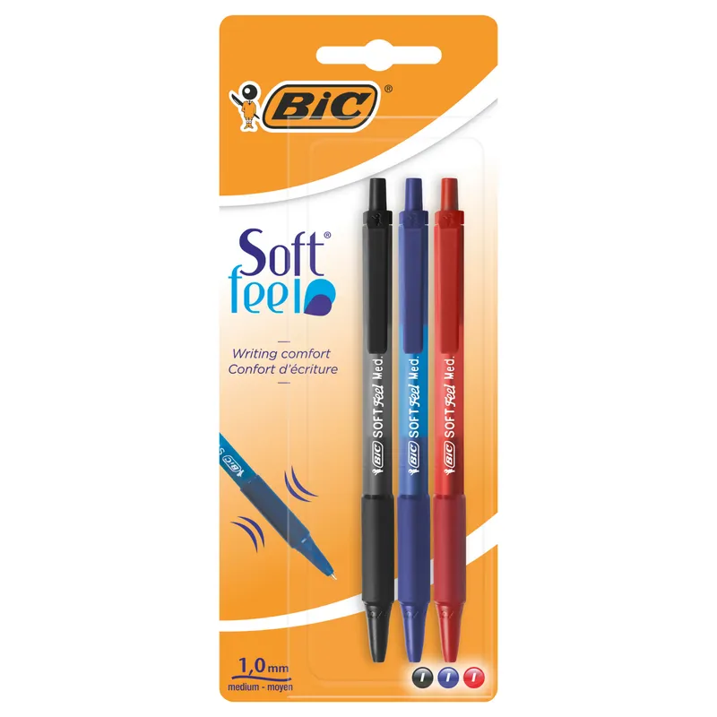 BIC Soft Feel Długopis Mix 3 Sztuki