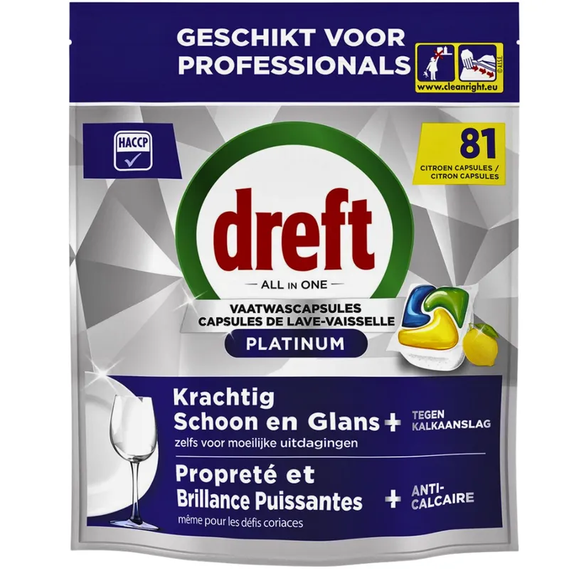DREFT Platinum Citron Kapsułki Do Zmywarki 81 szt