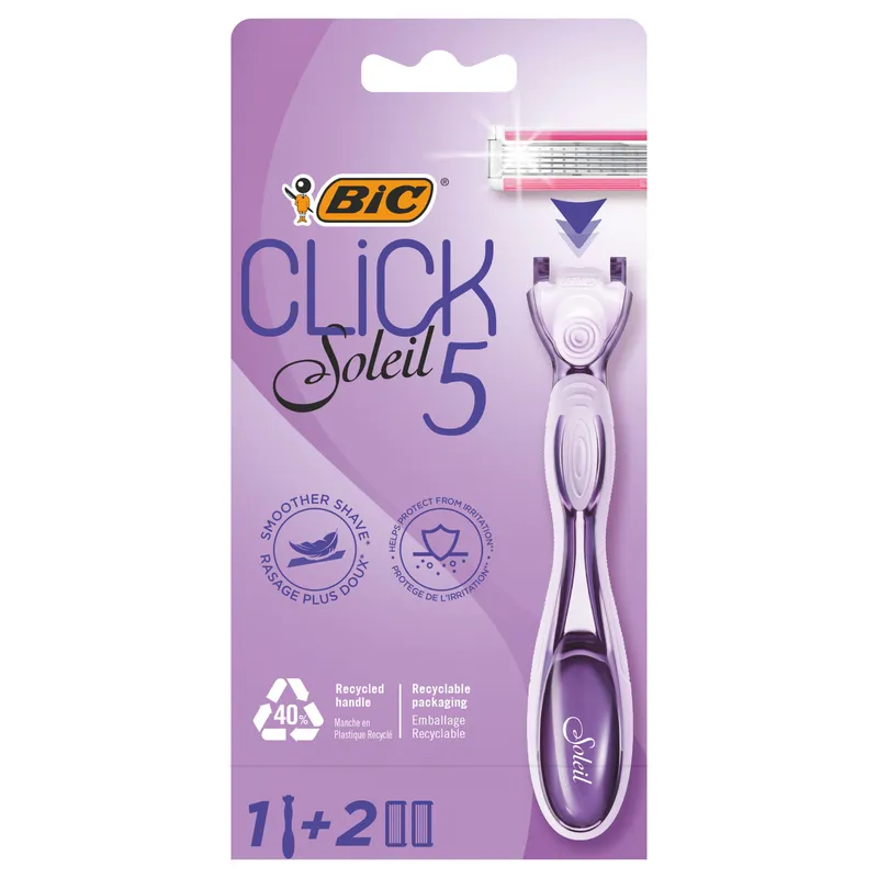 BIC Maszynka Do Golenia Soleil Click 5 Rączka + 2 Wkłady