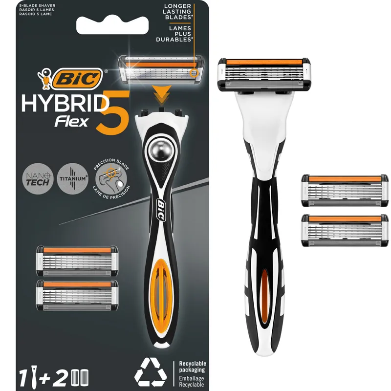 BIC Maszynka Do Golenia Hybrid Flex 5 Rączka + 2 Wkłady