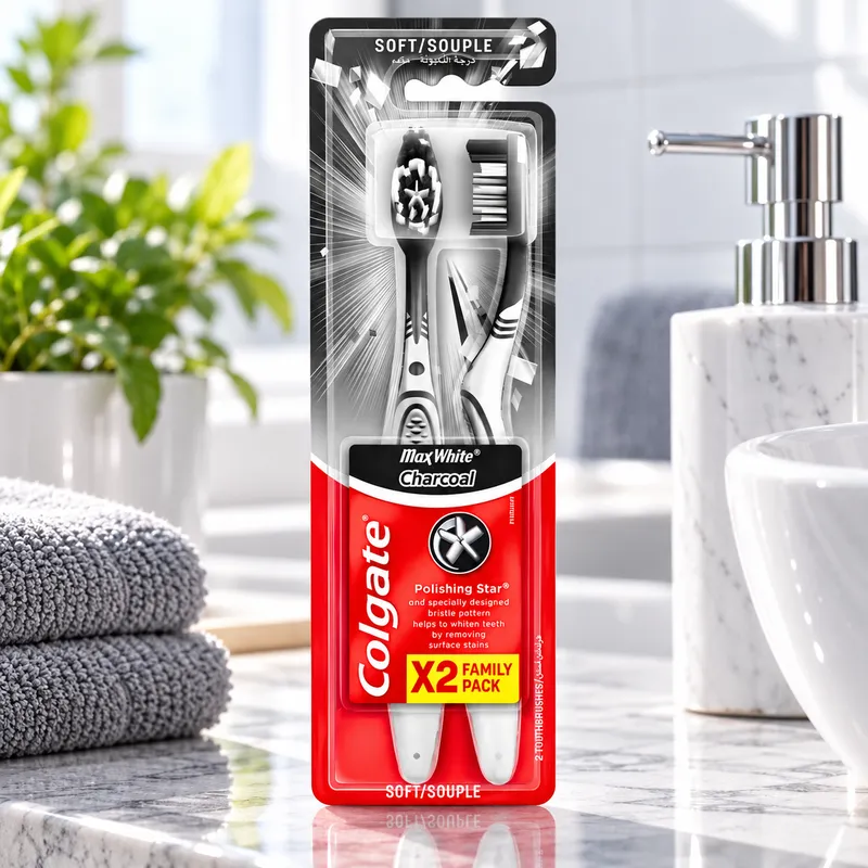 COLGATE Max White Charcoal Soft Szczoteczka Do Zębów 2 szt