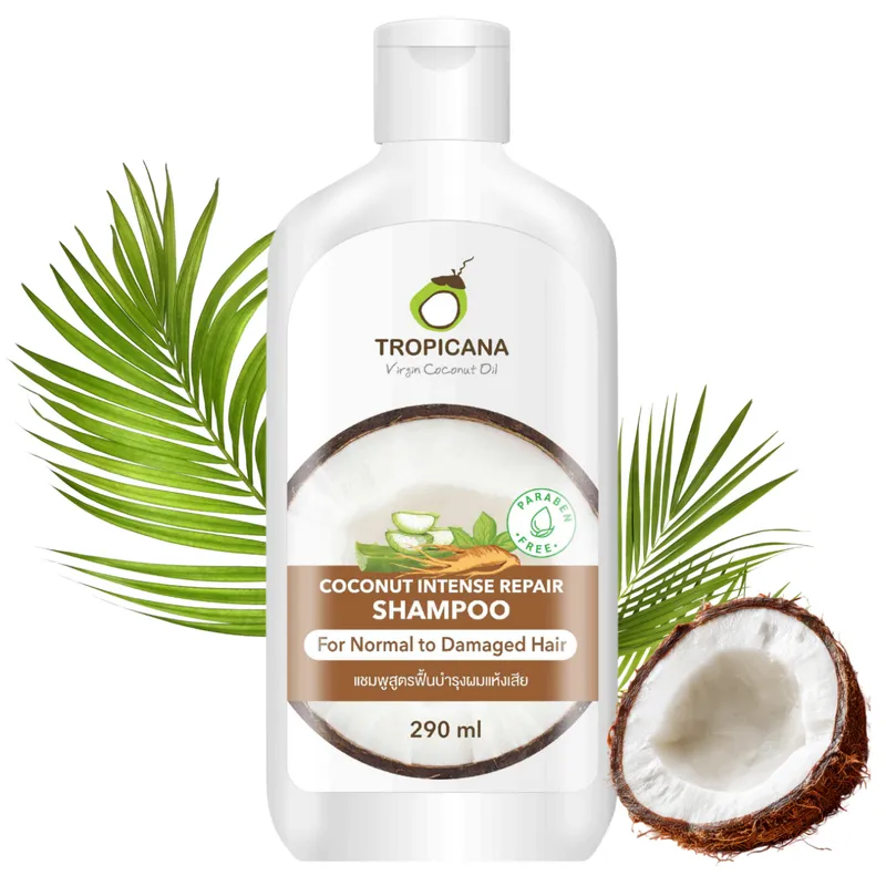 TROPICANA Virgin Coconut Oil Bio Intensywnie Regenerujący Szampon Do Włosów 290 ml