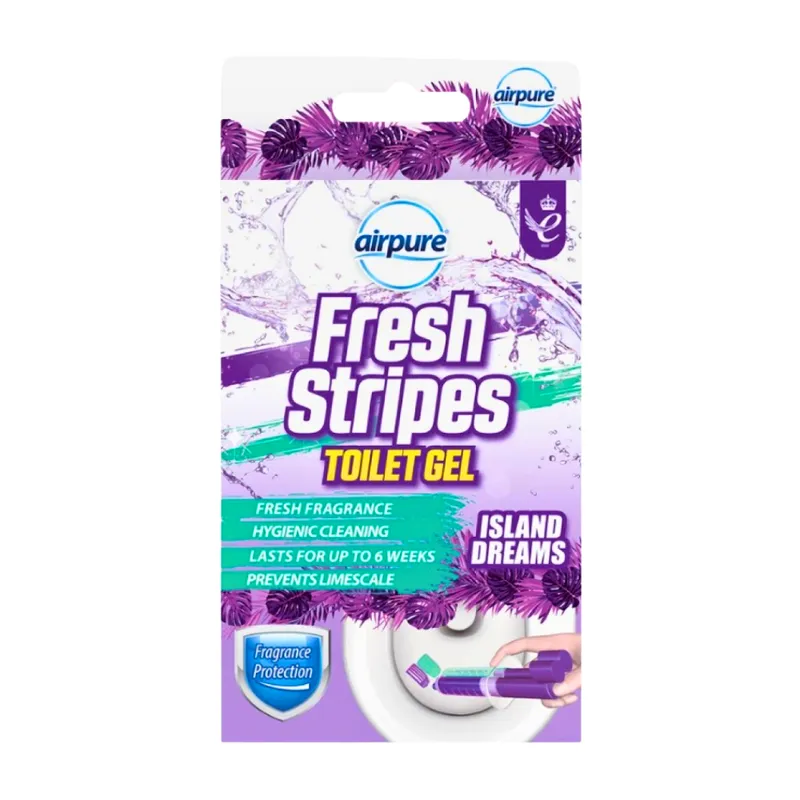 AIRPURE Fresh Stripes Island Dreams Pasek Żelowy Do WC 45 ml