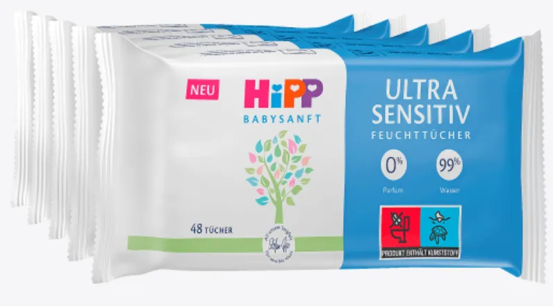 Hipp Ultra Sensitive Chusteczki Nawilżane (5x48 Szt.) 240 szt
