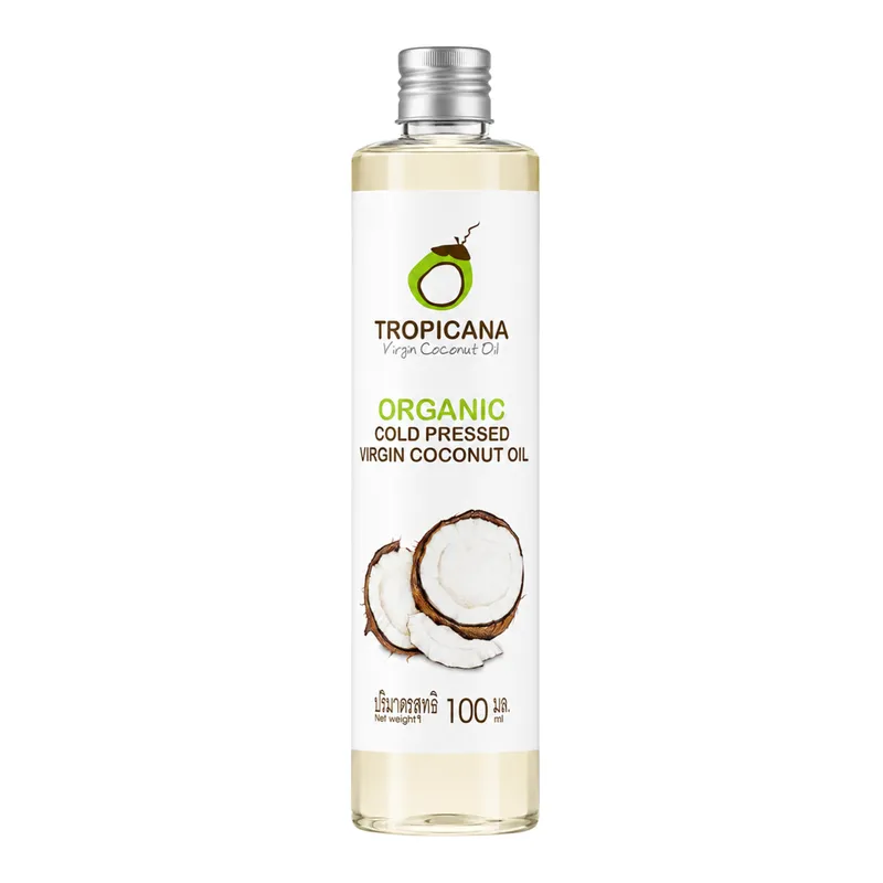 TROPICANA Virgin Coconut Oil Bio Olej Kokosowy Do Włosów, Skóry Wegański 100 ml