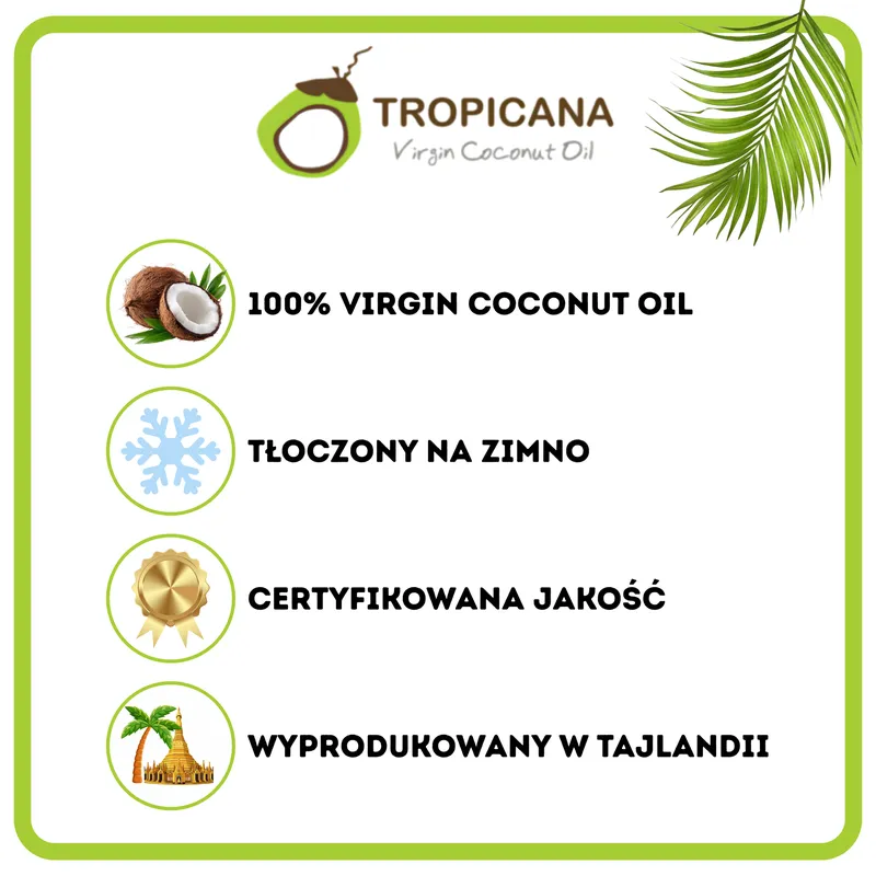 TROPICANA Virgin Coconut Oil Bio Żel Pod Prysznic Wegański 290 ml - Kremowy